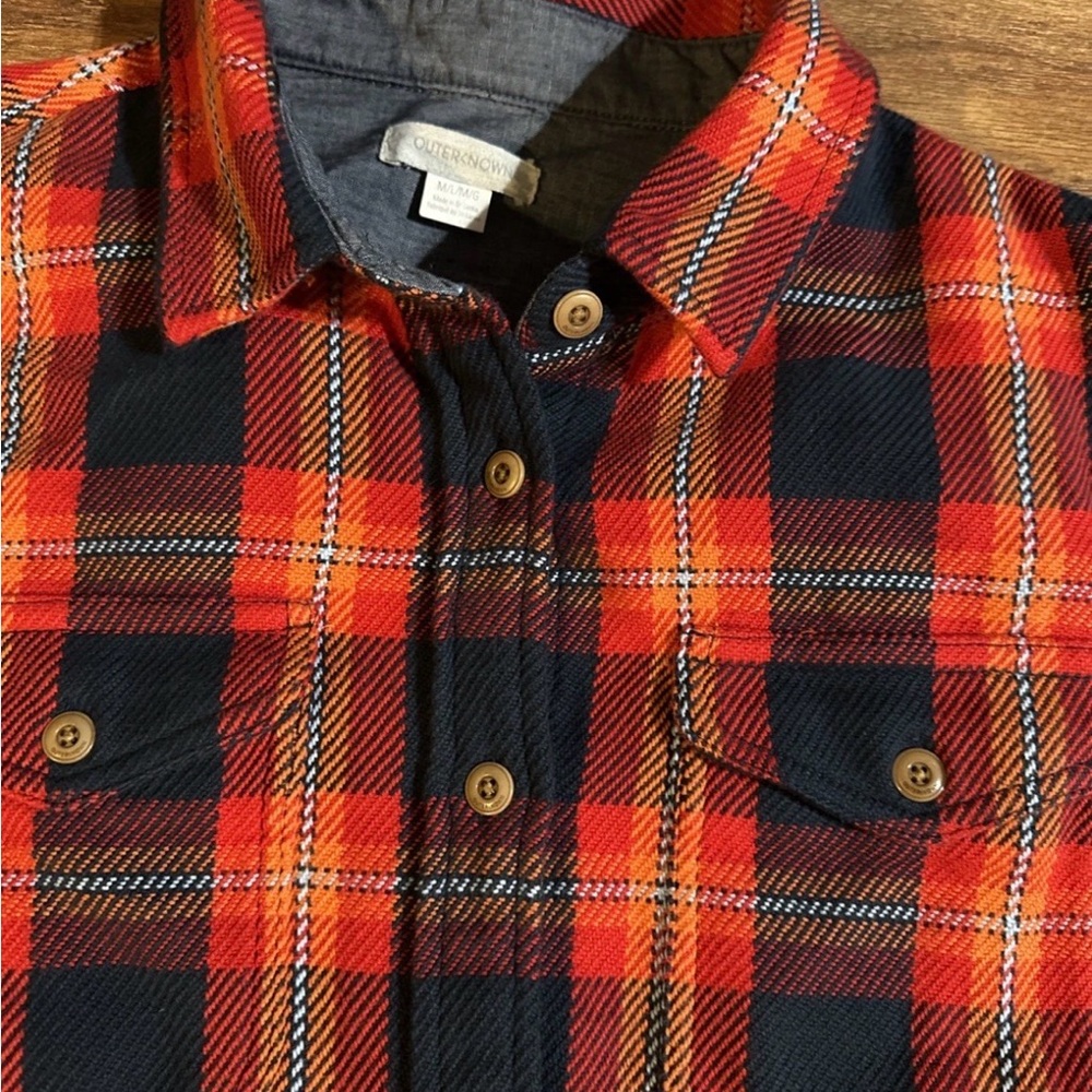 Outerknown Blanket Shirt - Red and Blue Plaid, Organic Cotton - Picture 5 of 9
